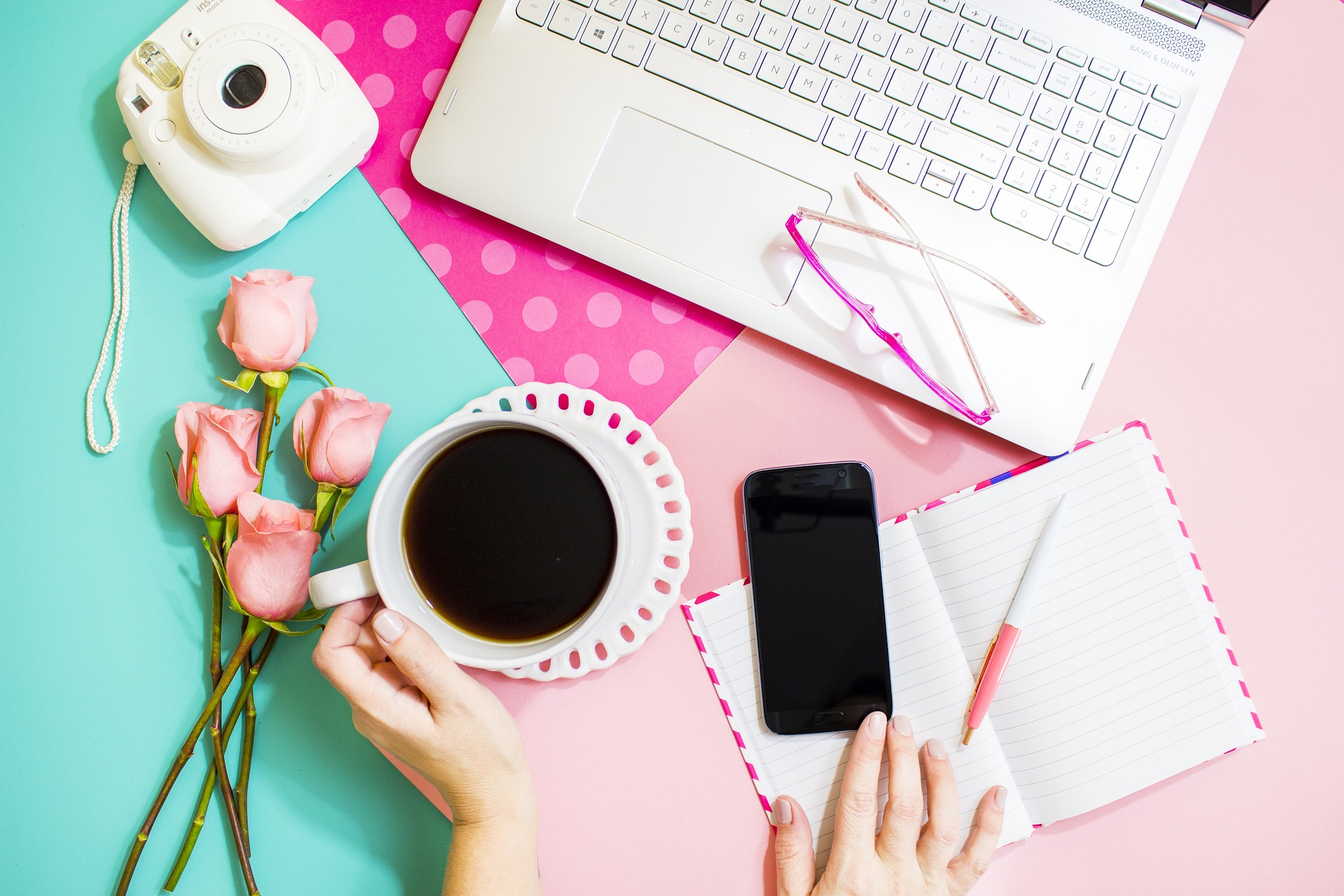 A bloggers flatlay