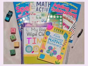 A selection of workbooks for children